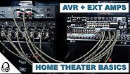 EXTERNAL AMP CONNECTION | Home Theater Basics | Denon | Marantz | Emotiva | Outlaw Audio