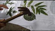 How to Make Eco print on Fabric - Eco Printing Fabric Tutorial - Eco Printing with Hammer