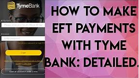 A detailed guide to making online purchases and EFT payments with Tyme Bank