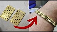 hand made pure gold bracelet, 4K ultra HD video