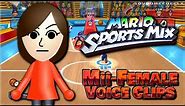 All Mii - Female Voice Clips • Mario Sports Mix • All Voice Lines • Nintendo Wii 2010