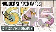 THE SIMPLE WAY to make NUMBER SHAPED CARDS / Timeless Butterflies from Crafter's Companion
