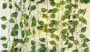 Alpha Decor Fake Vines ，Fake Plants Vines for Bedroom with 80 LED Fairy Light Suitable for Room Decor Aesthetics Wall Decor for Bedroom…
