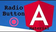 Angular Material Radio Button