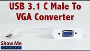 Easy To Use USB 3.1 Type C To VGA Converter #23-226-003