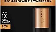 Duracell Rechargeable Powerbank 3350 mAh | 1 Day Portable Charger | Compatible With iPhone, iPad, Samsung, Android, Nintendo Switch & more | TSA Carry-On Compliant