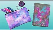 DIY Galaxy Pencil Case and Notebook Cover | Back to School Hacks