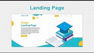 How to create a landing page how to make landing page landing page