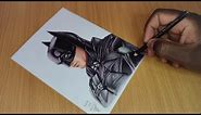Drawing Batman - Bruce Wayne - How to draw Batman