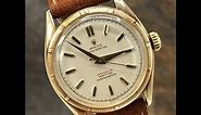 Vintage Rare Rolex 6085 14k Yellow Gold Red Officially Writing Dial 1961Awad Watches