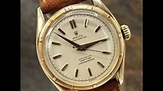 Vintage Rare Rolex 6085 14k Yellow Gold Red Officially Writing Dial 1961Awad Watches