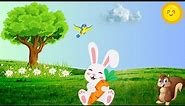 The bunny and the carrot story | Hungry bunny | Big carrot 2min short story | Rabbit and big carrot
