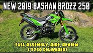 NEW 2019 Bashan Brozz 250 Dual-sport Full assembly ride review ($1750 delivered)