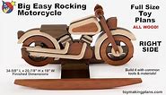 Wood Toy Plans - Big Easy Rocking Motorcycle