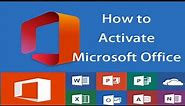 How to Activate Microsoft Office 2013/2016/2019/o365 free l activation MS office