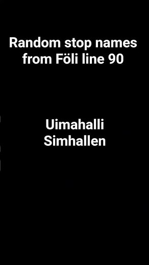 Random announcements from Föli line 90