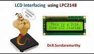 LCD Interfacing using LPC2148 Microcontroller