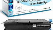 Compatible Toner Cartridge TK3162 TK-3162 TK 3162 1T02T90US0 Black 12500 Pages for Kyocera EcoSys P3045dn P3050dn P3055dn P3060dn P3145dn M3145dn M3145idn M3645dn M3645idn Printers (1-Pack )