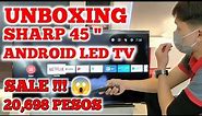 SHARP 45 INCH ANDROID FULL HD TV 2TC45BG1X UNBOXING | JAYSON PERALTA