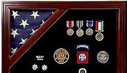 Flags Connections Military Award Shadow Box with Display Case for 3 x 5 feet Flag