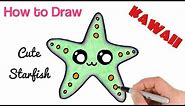 How to Draw a Cartoon Starfish Cute and Easy