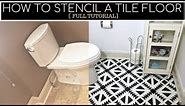 How To Stencil A Linoleum Tile Floor [ STEP BY STEP ]