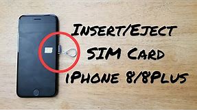 How to insert / eject SIM card iPhone 8 / 8 plus