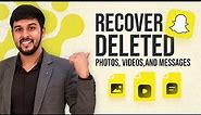 How To Recover Deleted Photos Videos & Chats on Snapchat 2023 | Restore Snapchat Messages