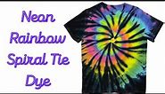 How To Tie Dye: Neon Rainbow Spiral Liquid Tie Dye