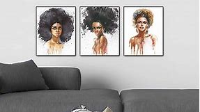 Welcome to Watercolor African American Woman Art Painting
