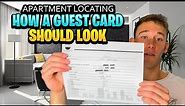 Real Estate (Apartment Locating) - How A Guest Card Should Look