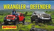 Jeep Wrangler vs Land Rover Defender - The Incredibles | Comparison | Autocar India