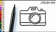 How to draw a Camera easy | drawings for kids