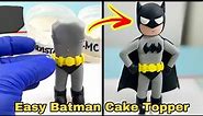 Easy Batman Sugar Cake Topper Tutorial