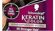 Schwarzkopf Keratin Color Permanent Hair Color, 3.0 Espresso, 1 Application - Salon Inspired Permanent Hair Dye, for up to 80% Less Breakage vs Untreated Hair and up to 100% Gray Coverage