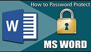 How to Lock and Unlock Microsoft word documents