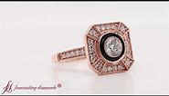 Victorian Antique Vintage Diamond Engagement Ring In Rose Gold