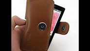 PDair Leather Case for Sony Walkman NWZ-F804/F805/F806 - Horizontal Pouch Type (Brown)
