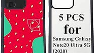 5PCS Compatible with Samsung Galaxy Note 20 Ultra 5G (2020) Sublimation Blanks Phone Case, 2 in 1 2D Soft Rubber TPU Blank DIY Customize Phone Case Cover Heat Press Glitter Finish