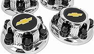 KEFULDA Wheel Center Caps 6 Lugs Compatible with Chevy Silverado Set of 4 OEM Replacement for Chevy Center Caps Fits 16"/17" Inch Wheel Rims Caps