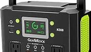 GENSROCK Portable Power Station, 110V/300W Pure Sine Wave Solar Generator, 222Wh Backup Lithium Battery with AC Outlet/QC 3.0/Type-C/LED Light for CPAP Family Emergency Outdoor Camping RV Travel.