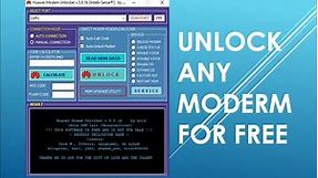How to unlock any moderm using Huawei Moderm Unlocker for FREE 100%