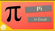 How to Use Pi in Excel - Tutorial