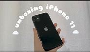 [ENG SUB] unboxing iPhone 11 64gb in black 🖤 + setup + accessories ft. skincare