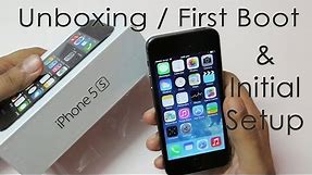 iPhone 5S Unboxing First Boot & Initial Setup