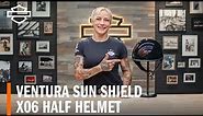 Harley-Davidson Ventura Sun Shield X06 Motorcycle Half Helmet Overview