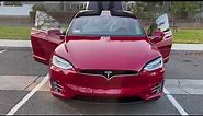 2021 Red Tesla Six Seater Model X Walkthrough! (MY FIRST TESLA)