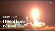 Le décollage de Thomas Pesquet et la fusée SpaceX vers la Station spatiale internationale en replay