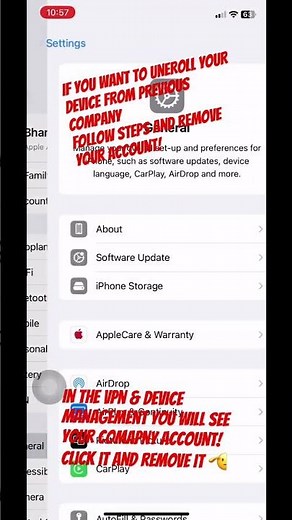 How to unenroll your device from previous work place / Company Portal!