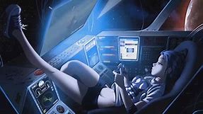 Space Gamer Girl Live Wallpaper - WallpaperWaifu